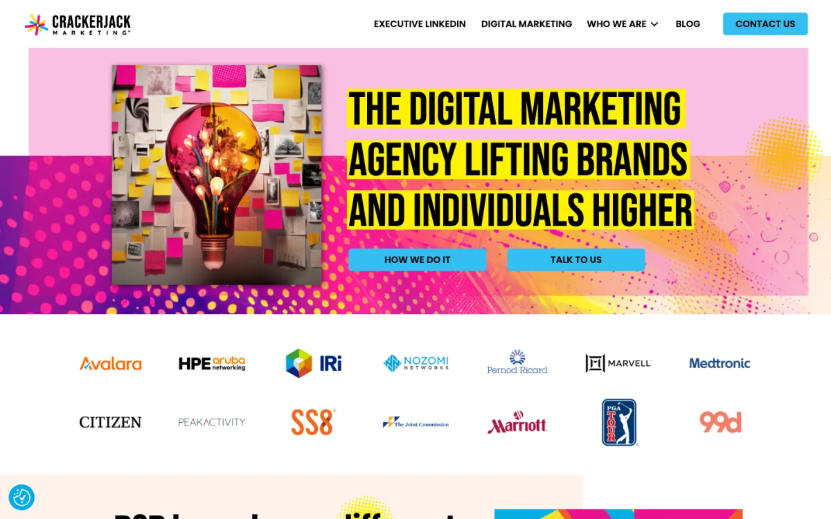 Crackerjack Marketing homepage, captured September 28, 2026